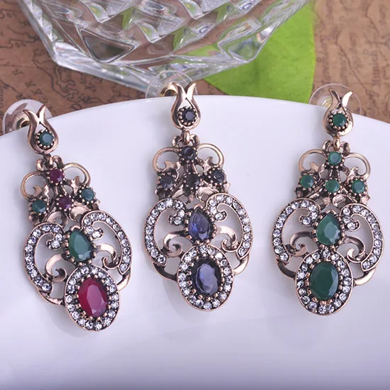 Винтажные акриловые серьги капли бижутерия в виде цветка Турецкая Мода Женские