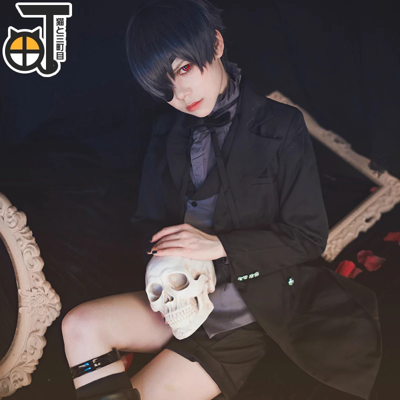 Аниме Черный дворецкий Ciel Phantomhive Косплей демона Cotume Kuroshitsuji Рождественский костюм