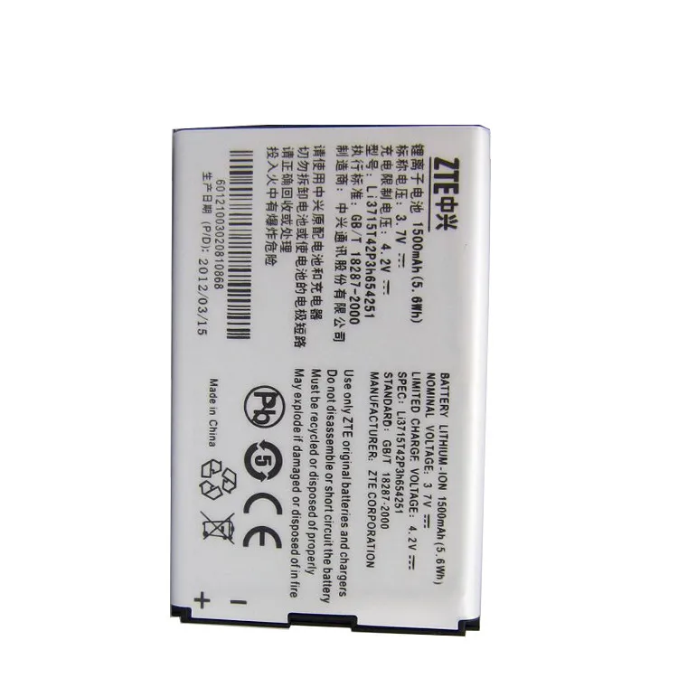 

Для ZTE U790 аккумулятор N790 1500 мАч LI3715T42P3H654251 для ZTE U232 V790 N790s U803 U806