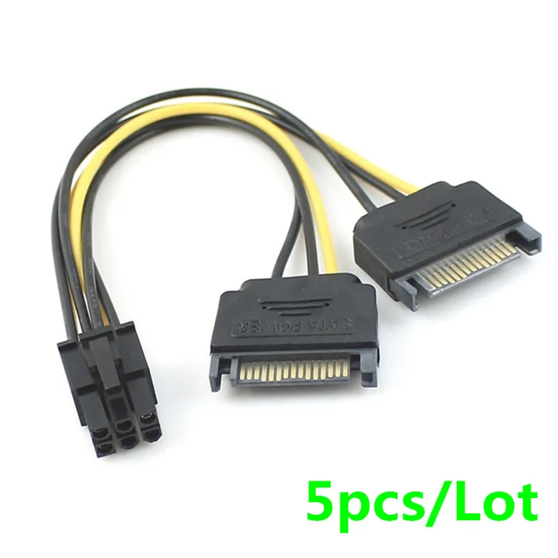 5 шт. два разъема SATA 15-контактный штекер M на pcie pci express pci-express PCI-e 6-контактная