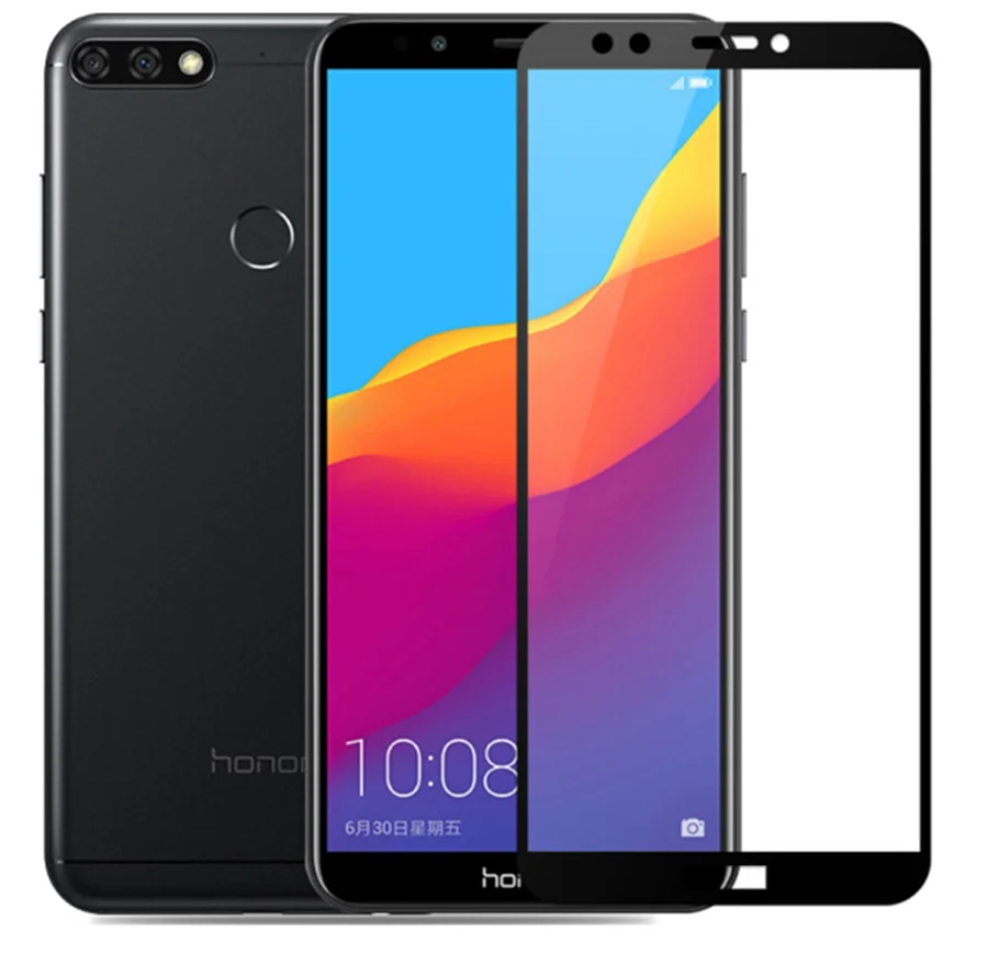 2 шт защита экрана Huawei Y7 2018 стекло закаленное для полное покрытие Honor 7C Pro пленка 5