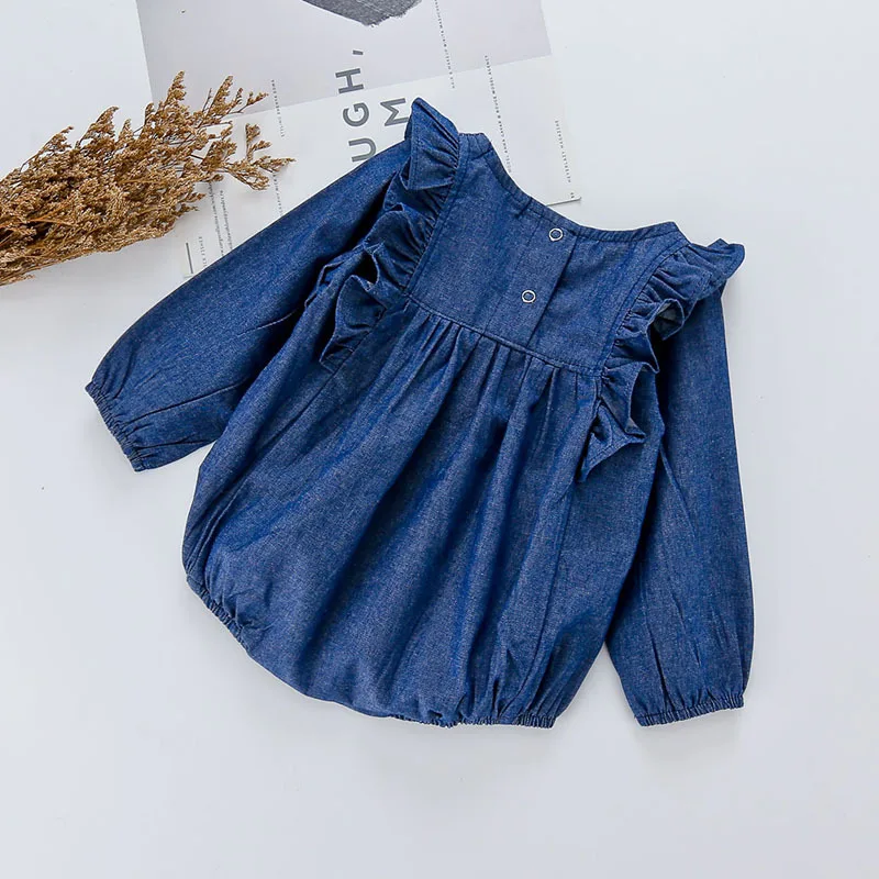 Детский джинсовый комбинезон с длинным рукавом 2 предмета | Мать и ребенок