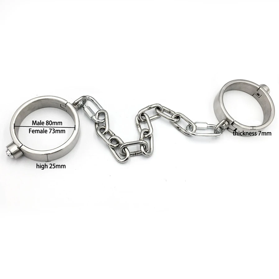 3pcs/Set Hand Ankle Cuffs Slave Collar Adult Games Stainless Steel Bondage Kit BDSM Tools Metal Handcuffs Sex Toys For Couples | Красота и