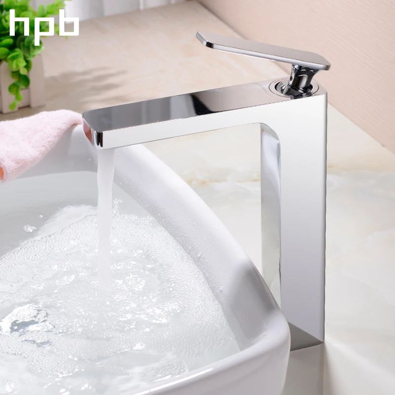 HPB квадратный стиль высокий смеситель для бассейна водопроводный хромированный