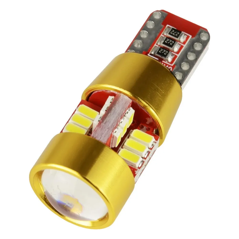 2 шт. Safego T10 27SMD 3014 чипы Светодиодные клиновидные лампы с Len для салона автомобиля