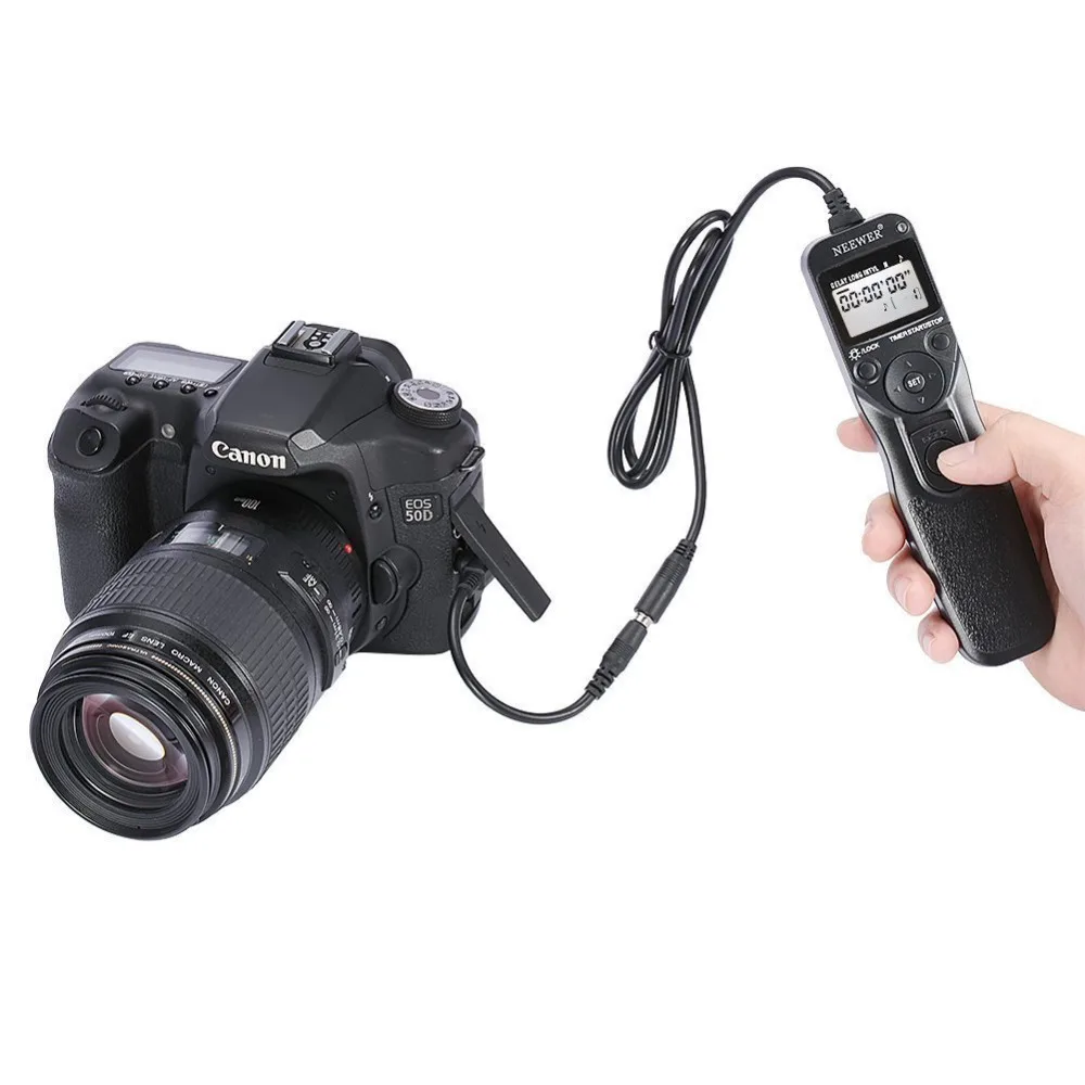 Таймер спуска затвора Neewer для Canon EOS 550D/450D/400D/350D/300D/60D/600D/1100D/1000D/1D/10D/20D/30D/40D/50D|remote control
