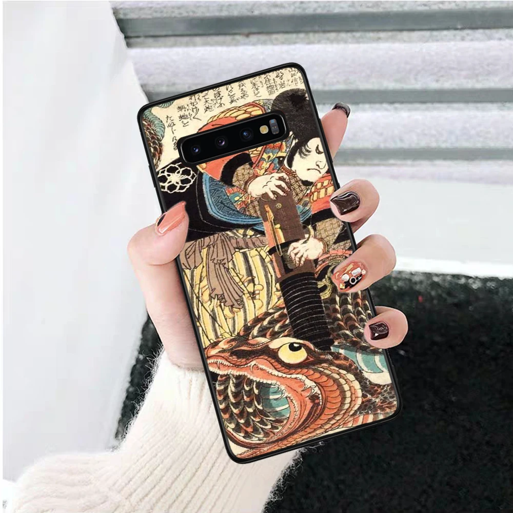 Японский силиконовый чехол samurai для Samsung S6 Edge S7 S8 Plus S9 S10 S10e M10 M20 M30 M40|Бамперы| |