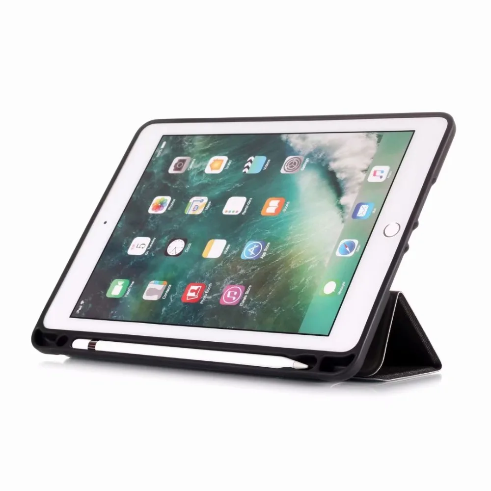 Чехол с карандашом для ipad 5/6 Air 1/2, умный чехол для ipad 9,7 A1822 A1893, магнитный чехол из искусственной кожи, чехол для планшета