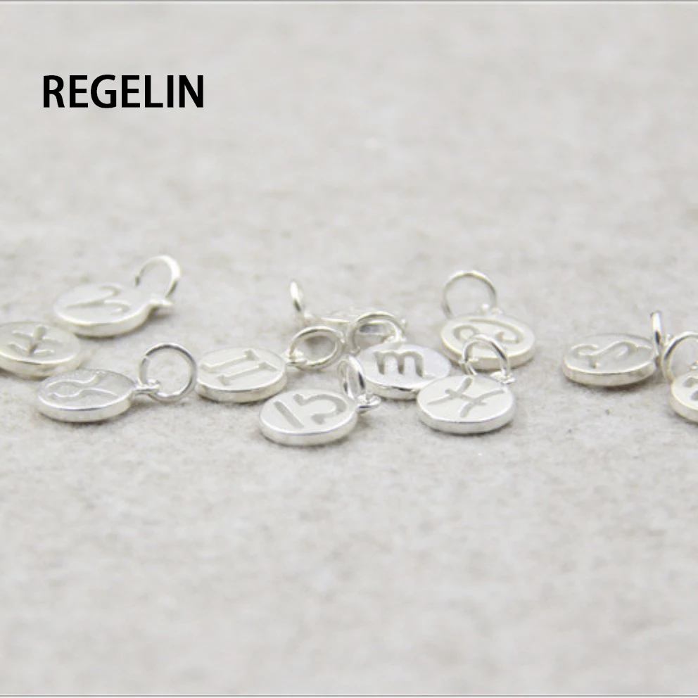 REGELIN 1/шт 925 серебряный двенадцать созвездий Подвески ювелирные браслеты и кулоны