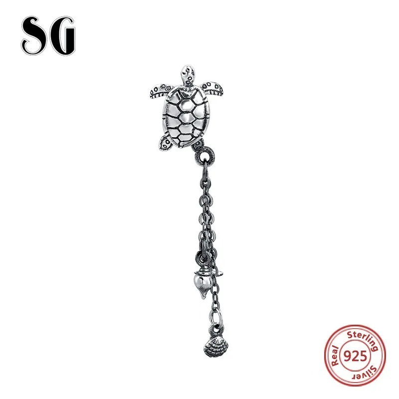 SG милые морские животные Черепаха Коллекция diy pandora амулеты 925 Серебряные Бусины Подходят Аутентичные браслет кулон Модные ювелирные изделия