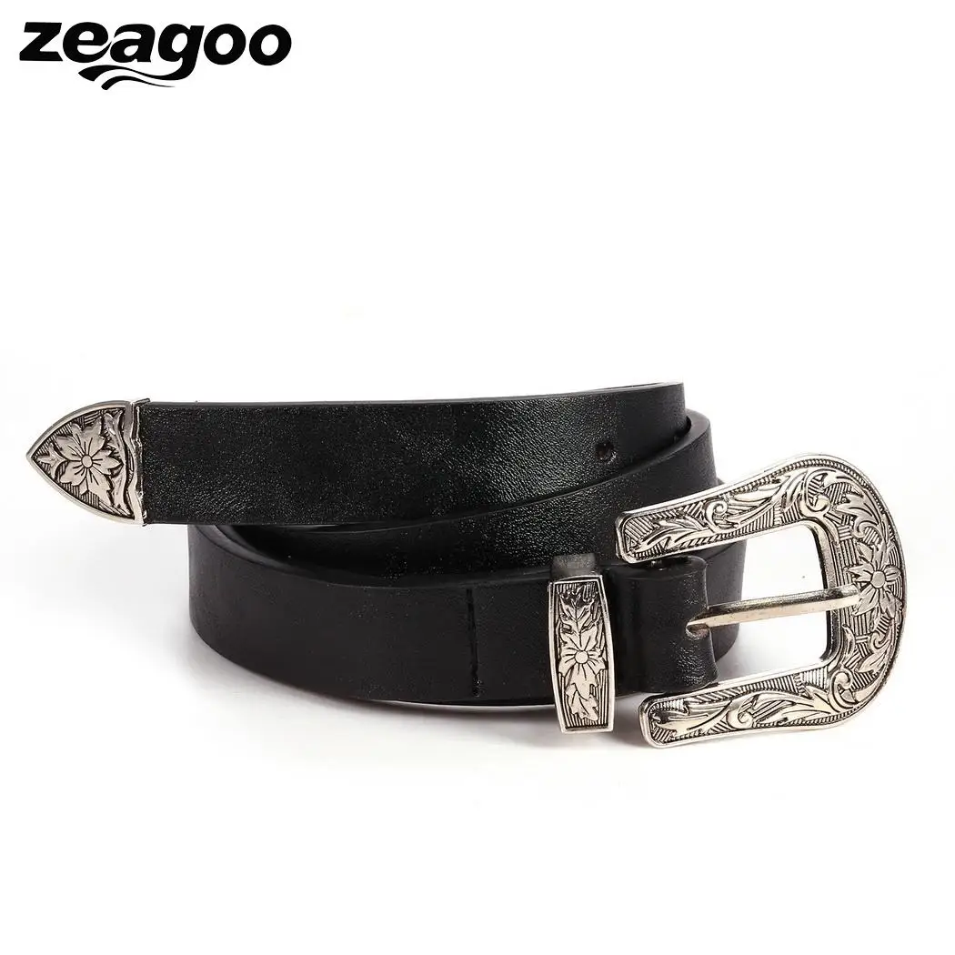 Zeagoo Регулируемый Винтажный стиль ремни для женщин 6 Шпильки Пряжка из
