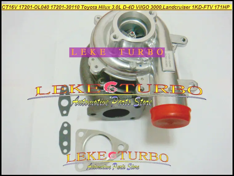 Бесплатная доставка Турбокомпрессор CT16V 17201-OL040 17201-30110 для TOYOTA Landcruiser HI-LUX Hilux ViIGO 3000