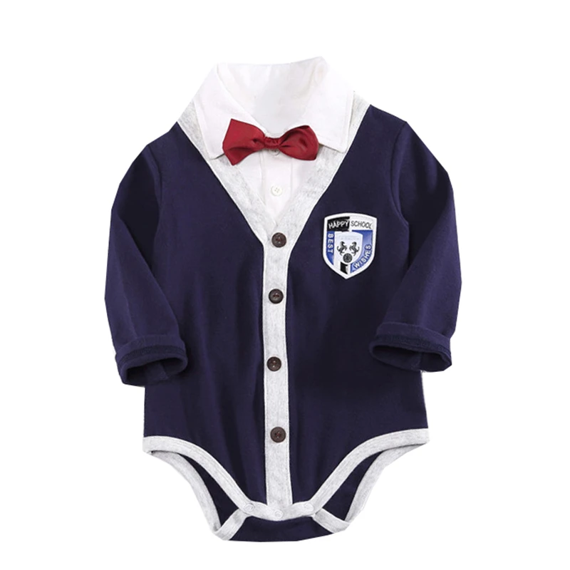 Комбинезон с длинными рукавами для маленьких мальчиков летняя одежда малышей