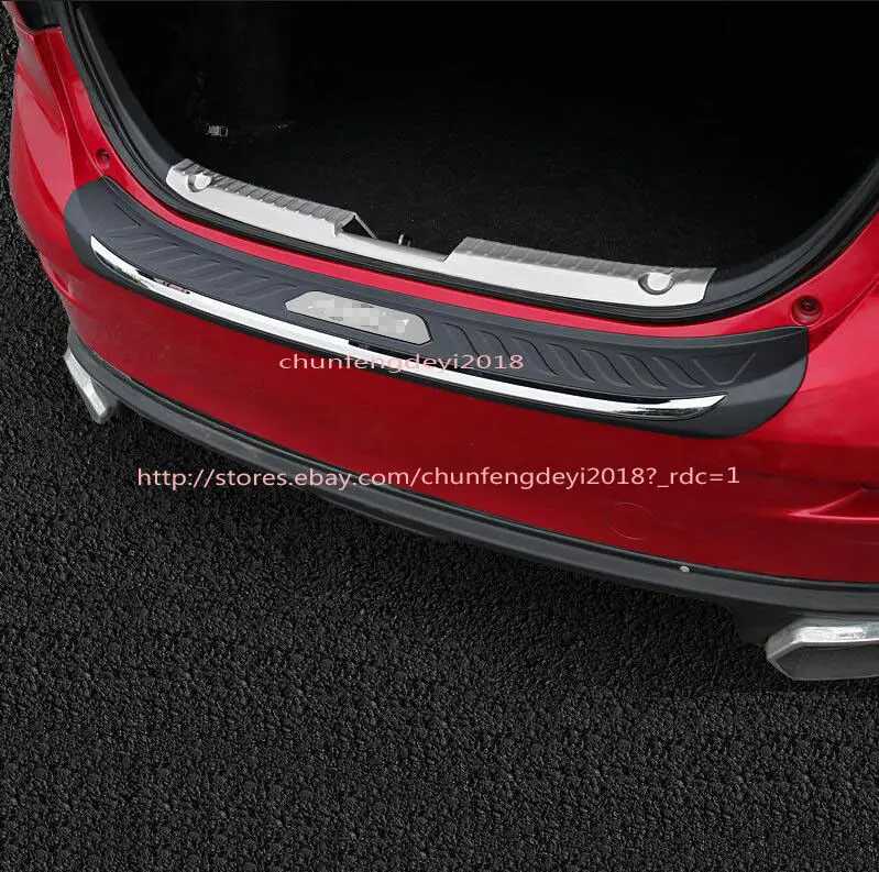 1 шт. ABS черный Задний бампер протектор порога пластина крышка для Mazda 3 AXELA
