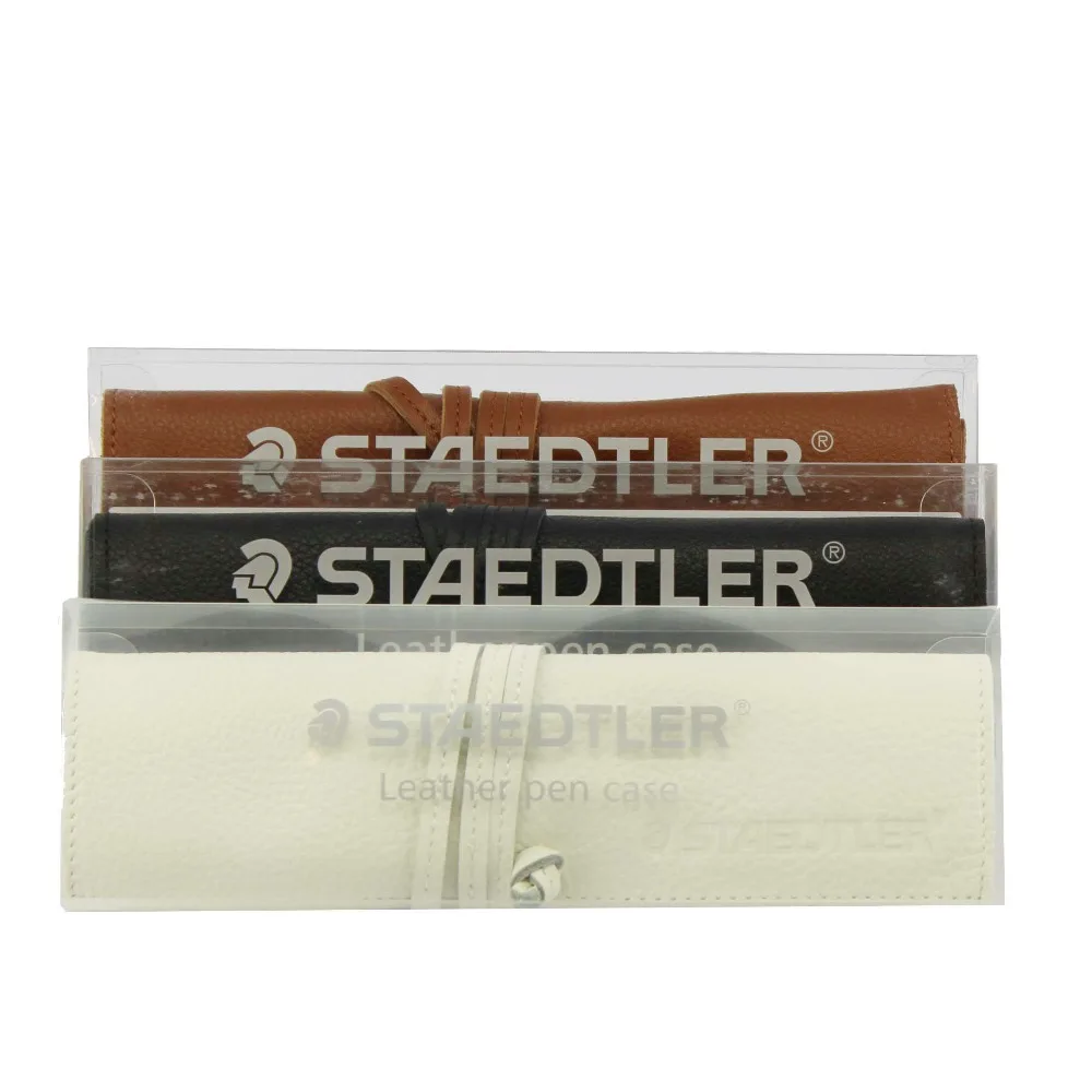 Staedtler кожаный пенал для карандашей 900LC-CA Staedler Camel/черный/белый Япония Бесплатная