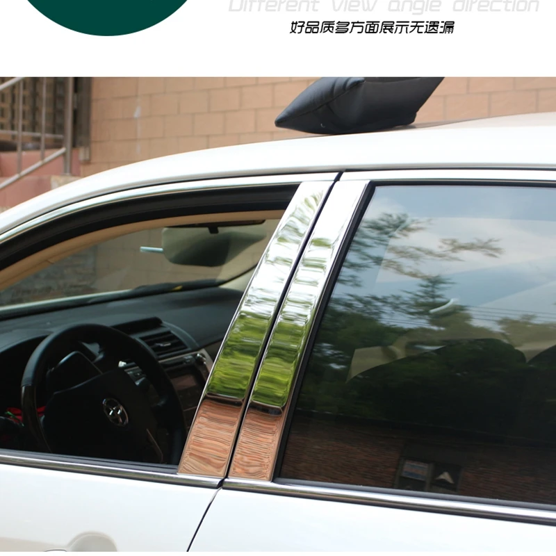 Для Toyota Camry 2013 2014 Оконные Планки из нержавеющей стали стеклянные полоски B + C