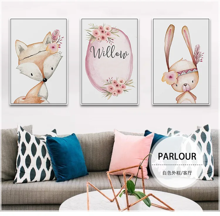 Печатные плакаты картины живопись для гостиной скандинавском стиле цветы милый