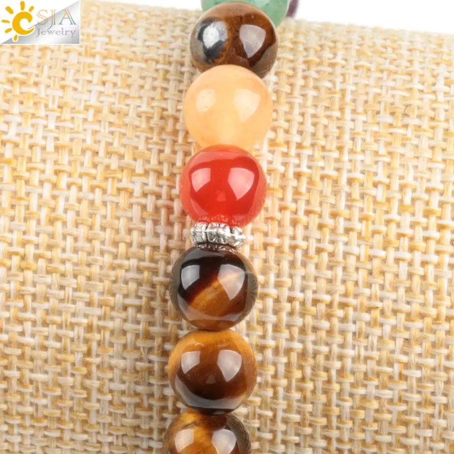 Женские медитационные браслеты CSJA для йоги Ручные ювелирные изделия Nabhi чакра