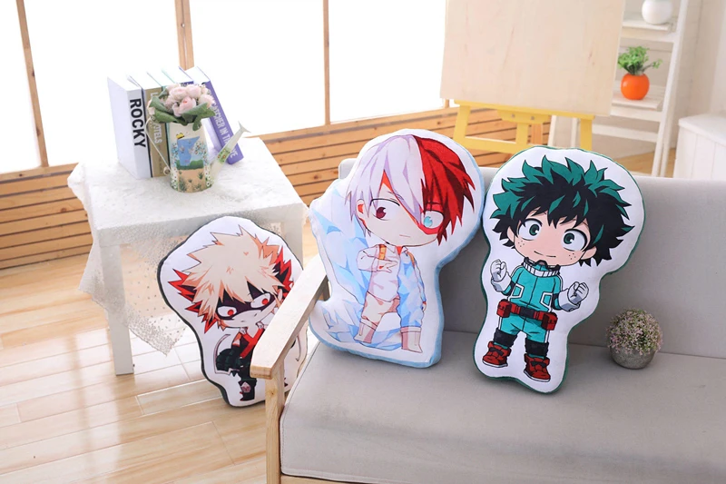 Аниме My Hero Academy Boku No izku Katsuki Todoroki мягкая плюшевая игрушка кукла мягкая подушка Милая