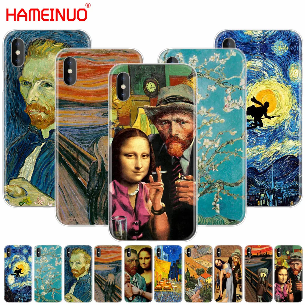 HAMEINUO Ван Гог звезда funy сотовый телефон чехол для iphone X 8 7 6 4 4s 5 5s SE 5c 6s плюс|Бамперы| |