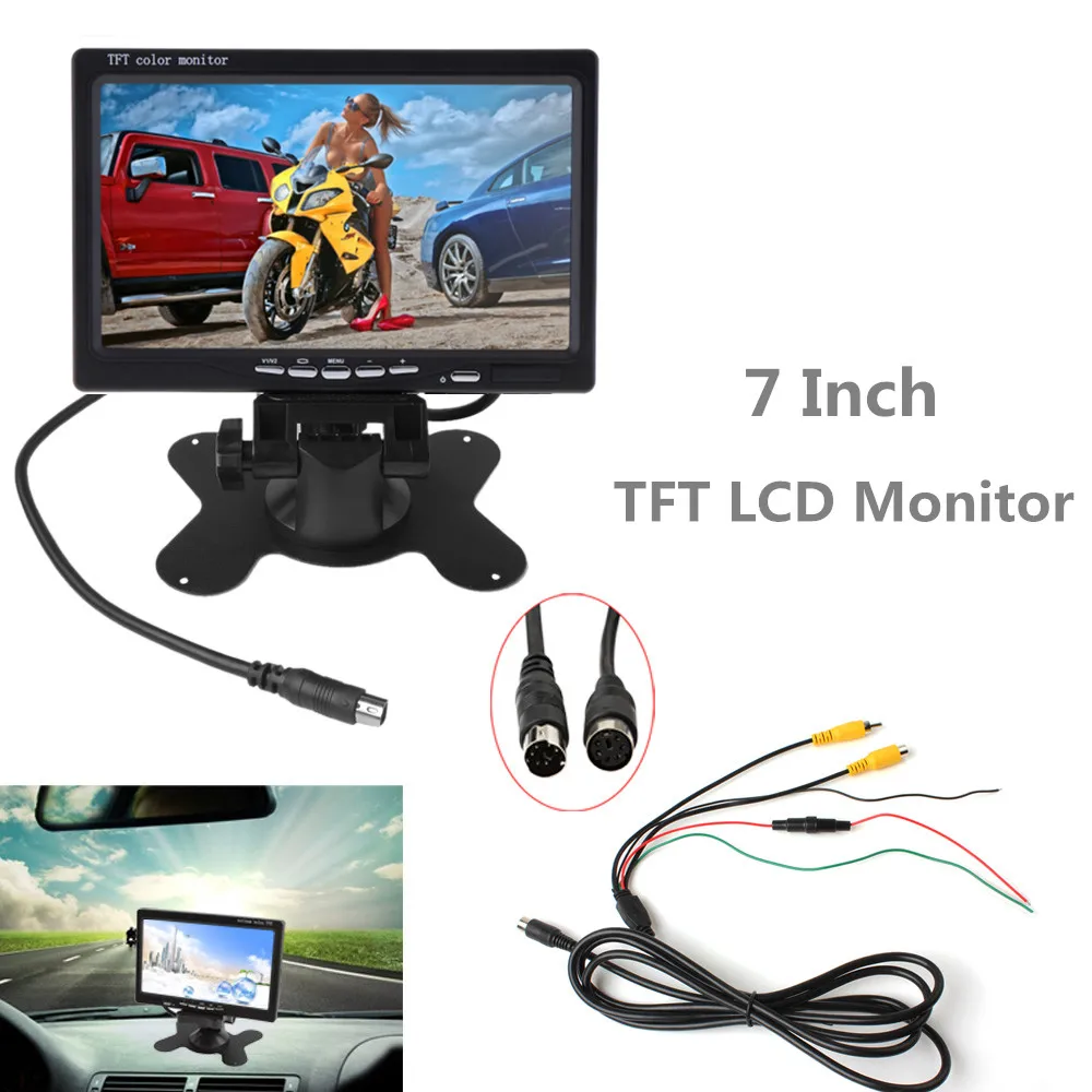 7 'ƈCH HD 800*480 TFT LCD цветной экран Автомобильная камера заднего вида монитор для
