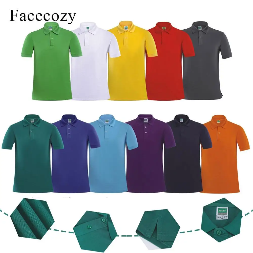 Facecozy мужские и женские футболки для тренировок в гольф дышащие топы с воротником