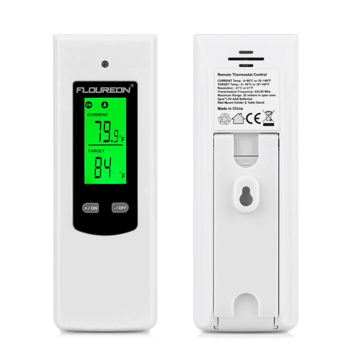 Floureon Wireless Thermostat RF Plug In Heating and Cooling Temperature Controller TS-808 US | Инструменты