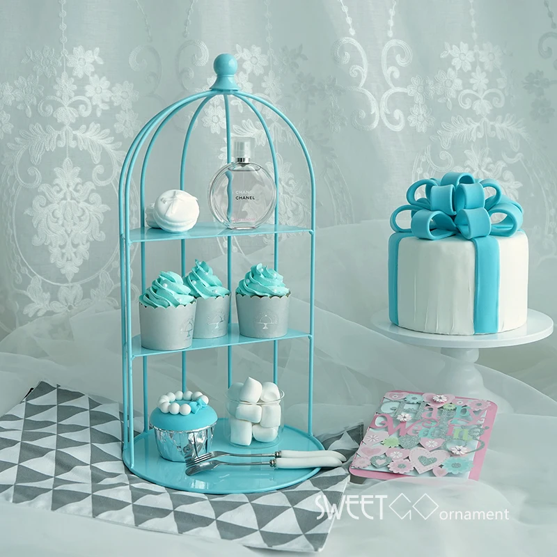 Синяя клетка для кексов SWEETGO подставка инструменты украшения поставщик