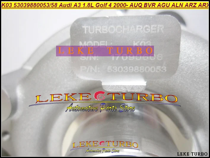 K03 53039880053 53039880058 Turbo For Audi A3 1.8L Volkswagen VW Golf 4 00- AUQ BVR AGU ALN ARZ ARX AUM AVJ AWT AVC AWU 1.8T | Автомобили
