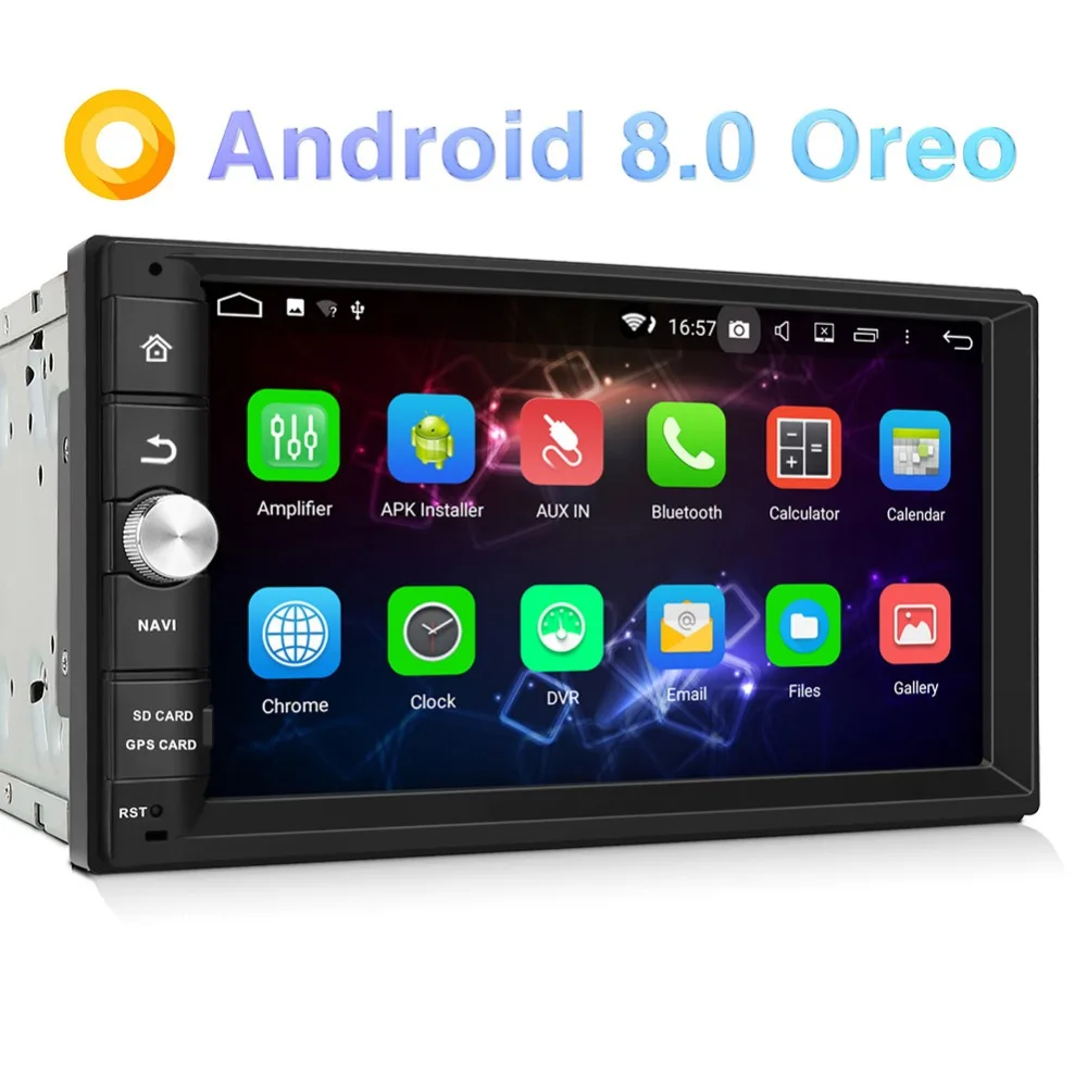 Pumpkin 2 Din 7 ''Android 8 0 универсальный GPS автомобильный радиоприемник без dvd плеера 2G