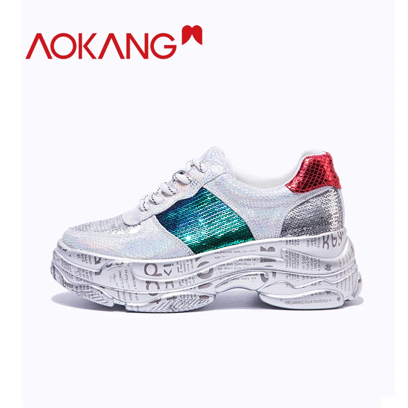 Женская Повседневная обувь AOKANG удобная на платформе с сетчатым верхом