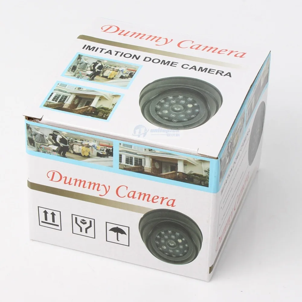 Черная поддельная светодио дный пустышка камера со светодиодными мигающими