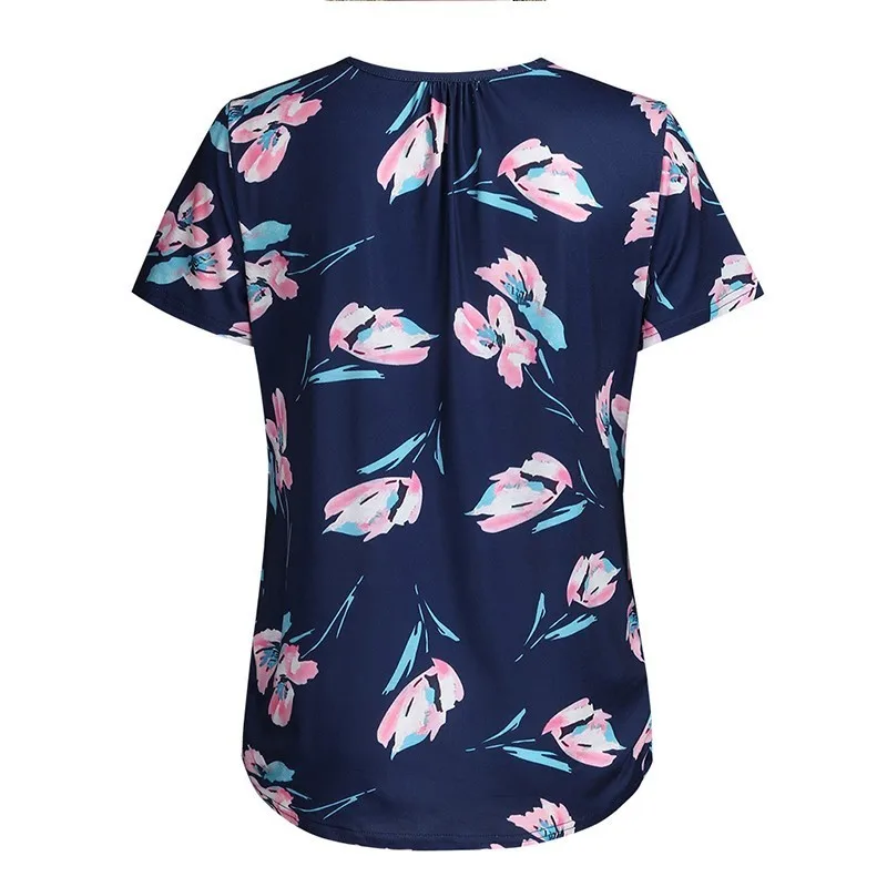 ENX Maternity Tops 2019 Women's Ladies Floral printing Short Sleeves tees nursing tops | Мать и ребенок