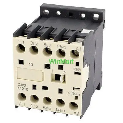 CJX2-K1210 AC Контактор 220V Катушка 3-полюсная Фаза 3 P + 1 без переключателя Ith 25A Ui 690V |