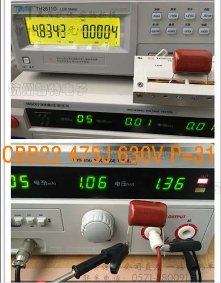 Free shipping cbb 475 630v 4.7uf high quality cbb22 475J 630V pitch 31mm capacitor 10pcs/lot | Обустройство дома