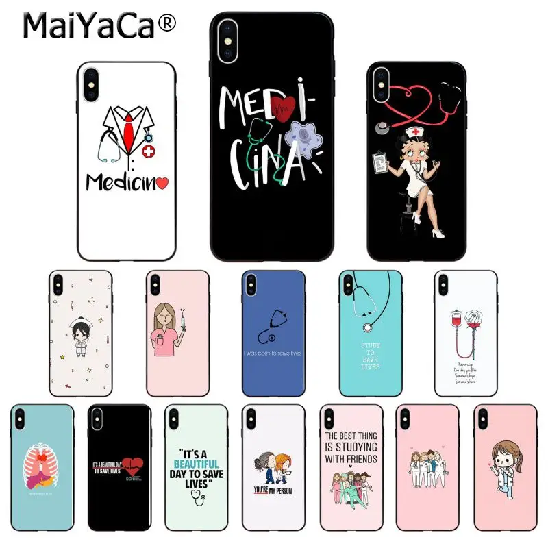 

MaiYaCa Nurse Doctor Medical Medicina Health Customer High Quality Phone Case for Apple iPhone 8 7 6 6S Plus X XS MAX 5 5S SE XR