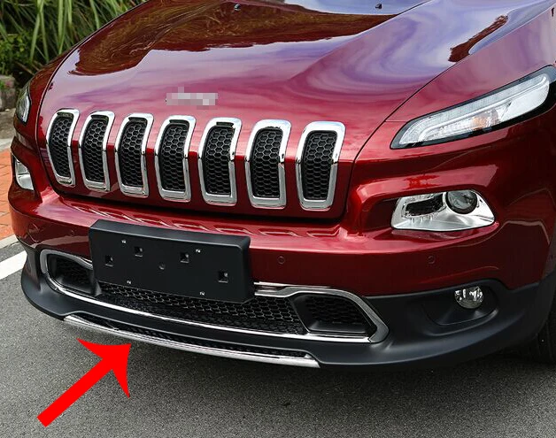 Для Jeep Cherokee Limited 2014 2017 ABS Хромированная накладка переднего бампера|trim cover|front bumper