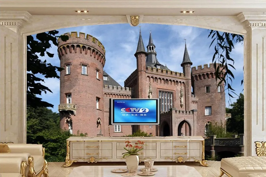 Large 3d murals Germany Castles Bridges Castle Cities wallpapers living room sofa TV wall bedroom wallpaper for walls 3 d |