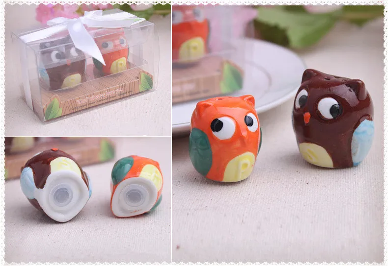 2 шт./компл. с милой совой для шлифования соли & перца из свадебные сувениры и