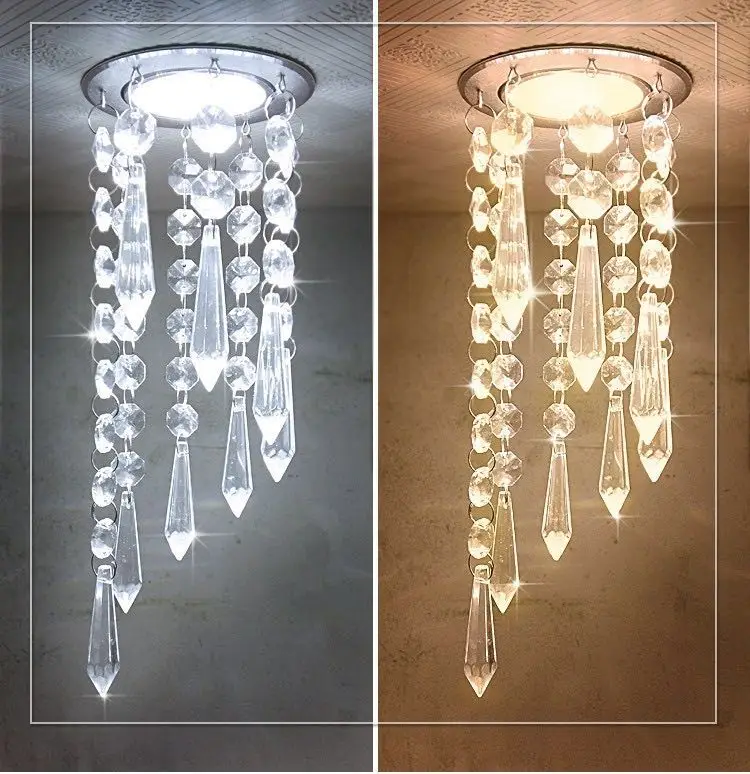 Новый подвесной Хрустальный LED 3 Вт мини потолочный светильник для коридора