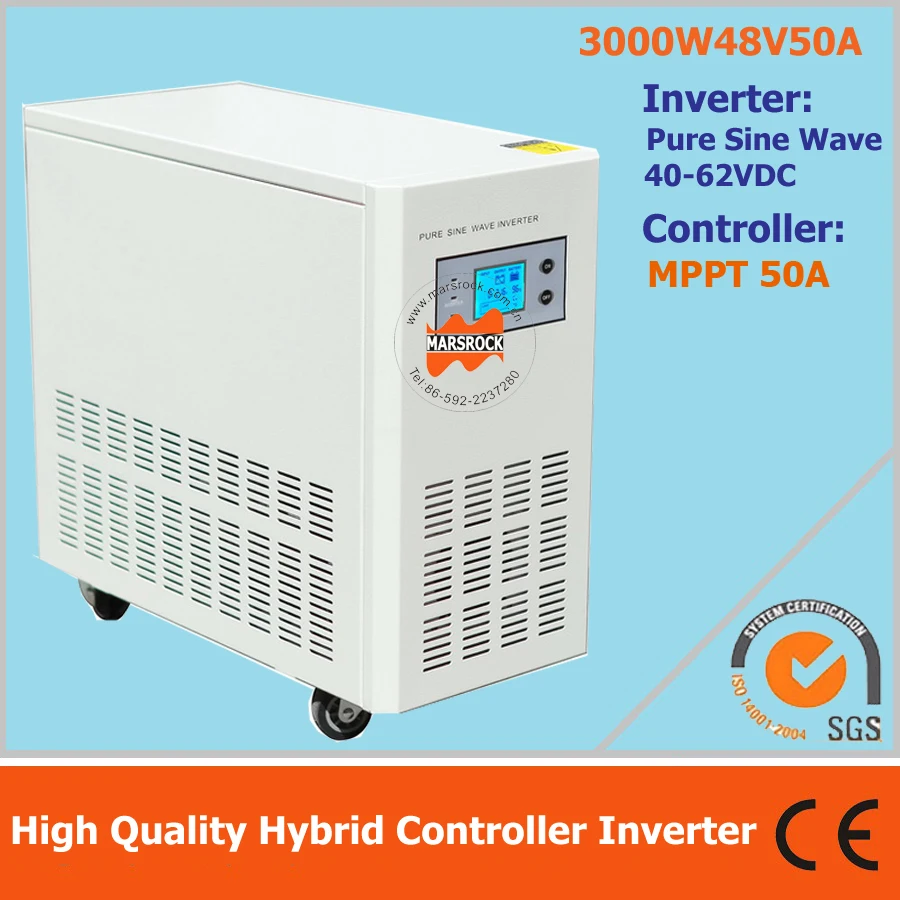 3000 Вт 48VDC 50A Гибридный MPPT контроллер инвертор|control inverter|mppt inverterhybrid inverter |