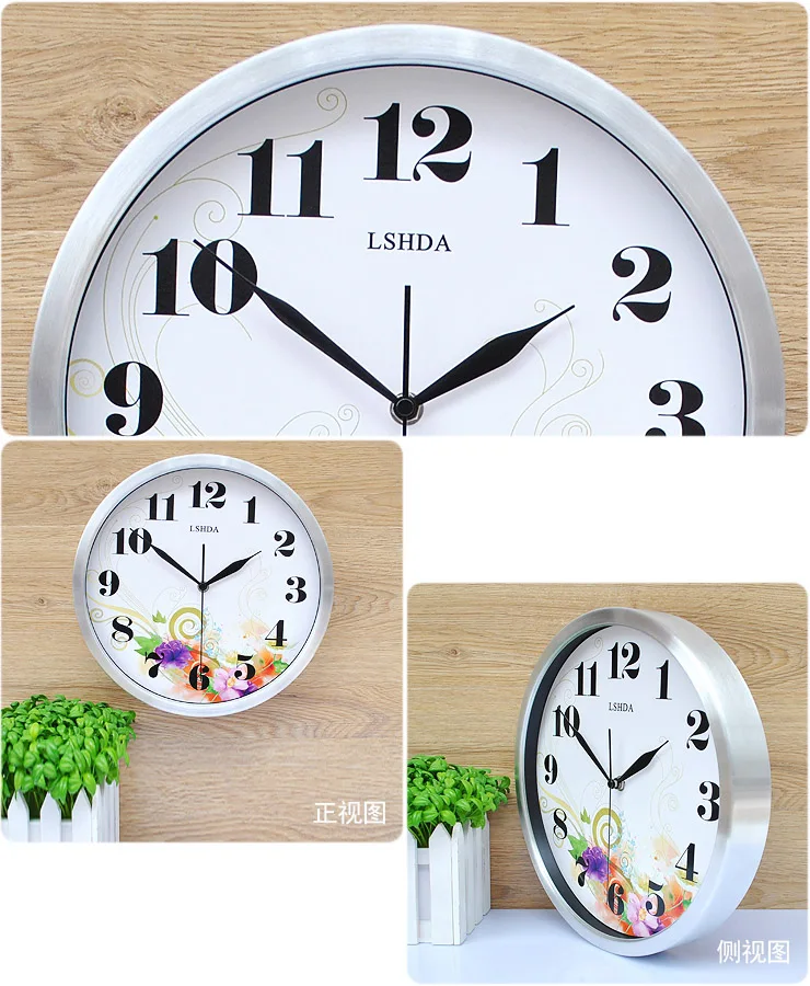 Модные бесшумные настенные часы со звездами кварцевые карманные 12 дюймов