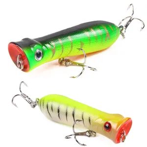 1 шт. качественная приманка поппер с 6 крючками 8 см 11,5 г топвотер плавающая кренкбейт искусственная приманка на окуня карпа 10 цветов