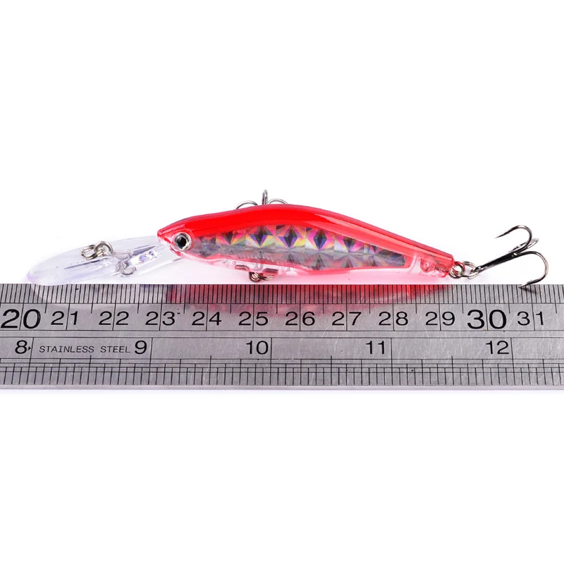 

POETRYYI 1pc/5pcs Super Quality 5 Colors 9.5cm 7g Hard Bait Minnow Fishing lures Bass Fresh Salt water 8#hooks 30