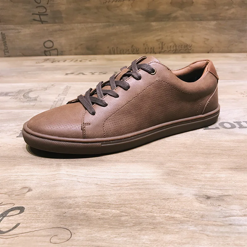 FLGMOCOM 2019 Casual Leather Shoes Men Fashion Sneakers Footwear Comfortable Male Quality Loafers Lace Non-slip | Обувь