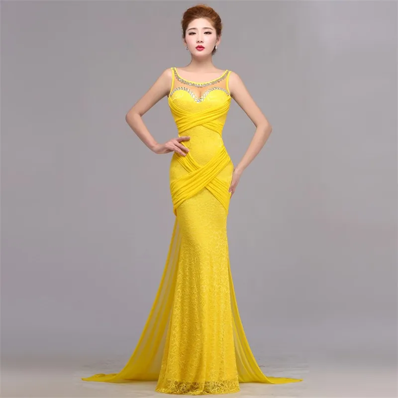 Clearance sale Long evening dresses O-neck robe de soiree longue vestido Festa A-line gown Gold formal Dresses H0666 | Свадьбы и