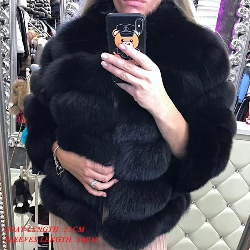 as picture Трендовые Популярные Короткие шубы для женщин из натурального меха лисы жакет из меха с теплым толстым капюшоном зимняя верхняя одежда Универсальные женские топы - Цвет: as picture