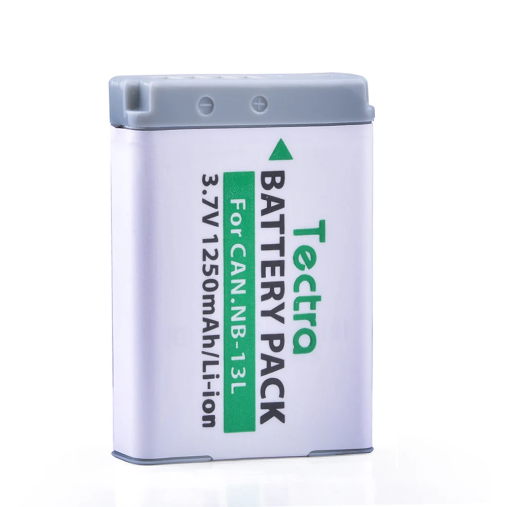 Tectra NB-13L NB 13L 3 7 V/1250mAh шт./упак. Аккумулятор для камеры Canon PowerShot G5X G7X G9X G7 X Mark II SX720 HS |