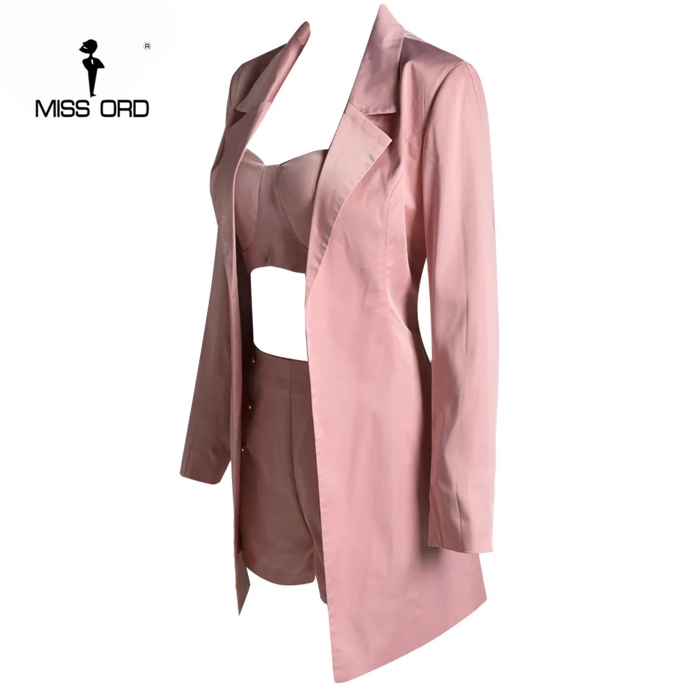 Женский комплект MISSORD розовый с длинным рукавом из трех предметов FT4780 2020|women set|set