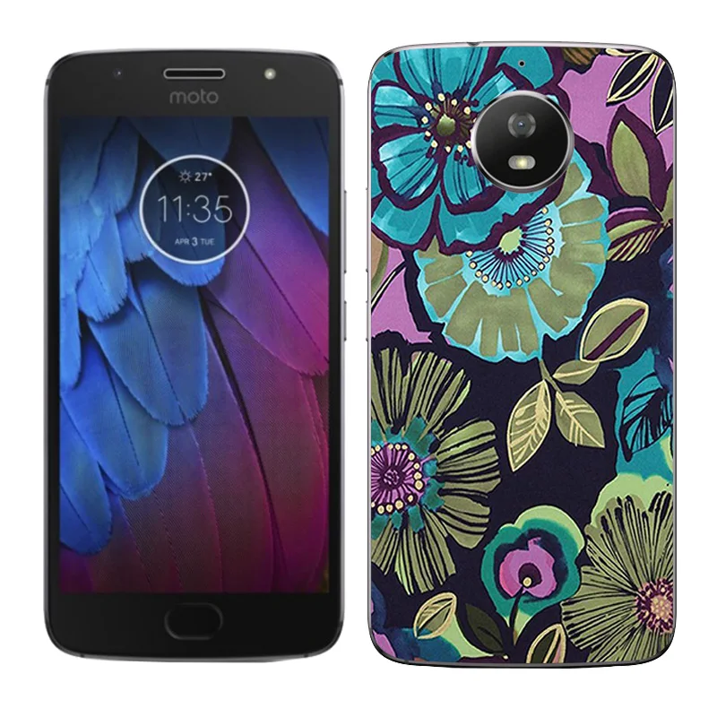 Для Motorola Moto G5S чехол Необычные окрашенные силиконовые чехлы для XT1793 XT1794 XT1792 5 2